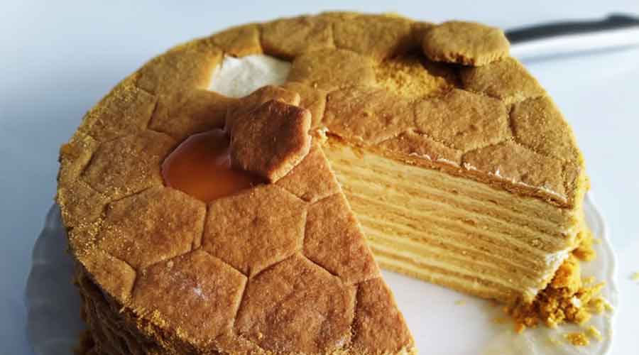 طرز تهیه کیک عسل روسی | شمسی خانوم